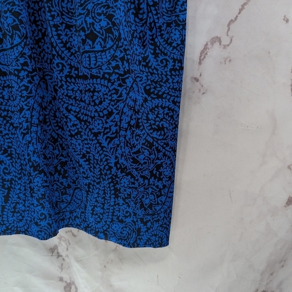 Catherines Swim Top Womens 34W Bathing Suit Blue Black Padded Tankini - Picture 6 of 11